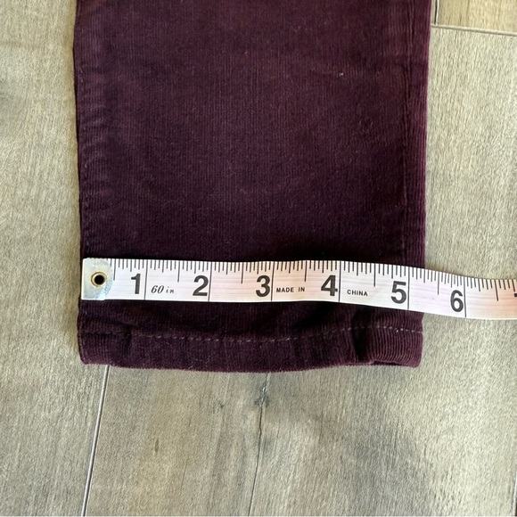 Cabi Skinny Leg Corduroy Pants Women 4 Burgundy Red Fall Winter Stretch - Picture 4 of 6